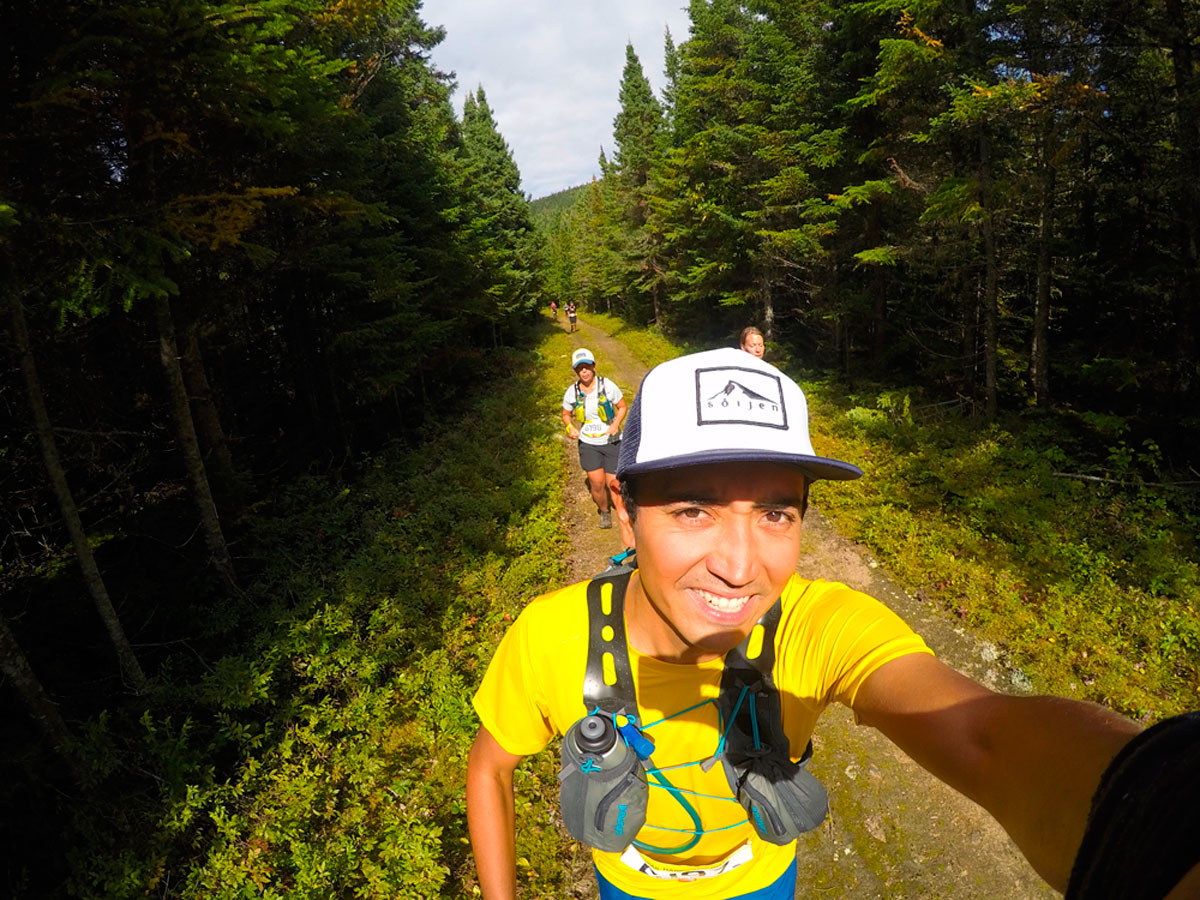 Carrera de 65 km Ultra trail Harricana, en la region de La Malbaie en parte del sendero The Great Trail