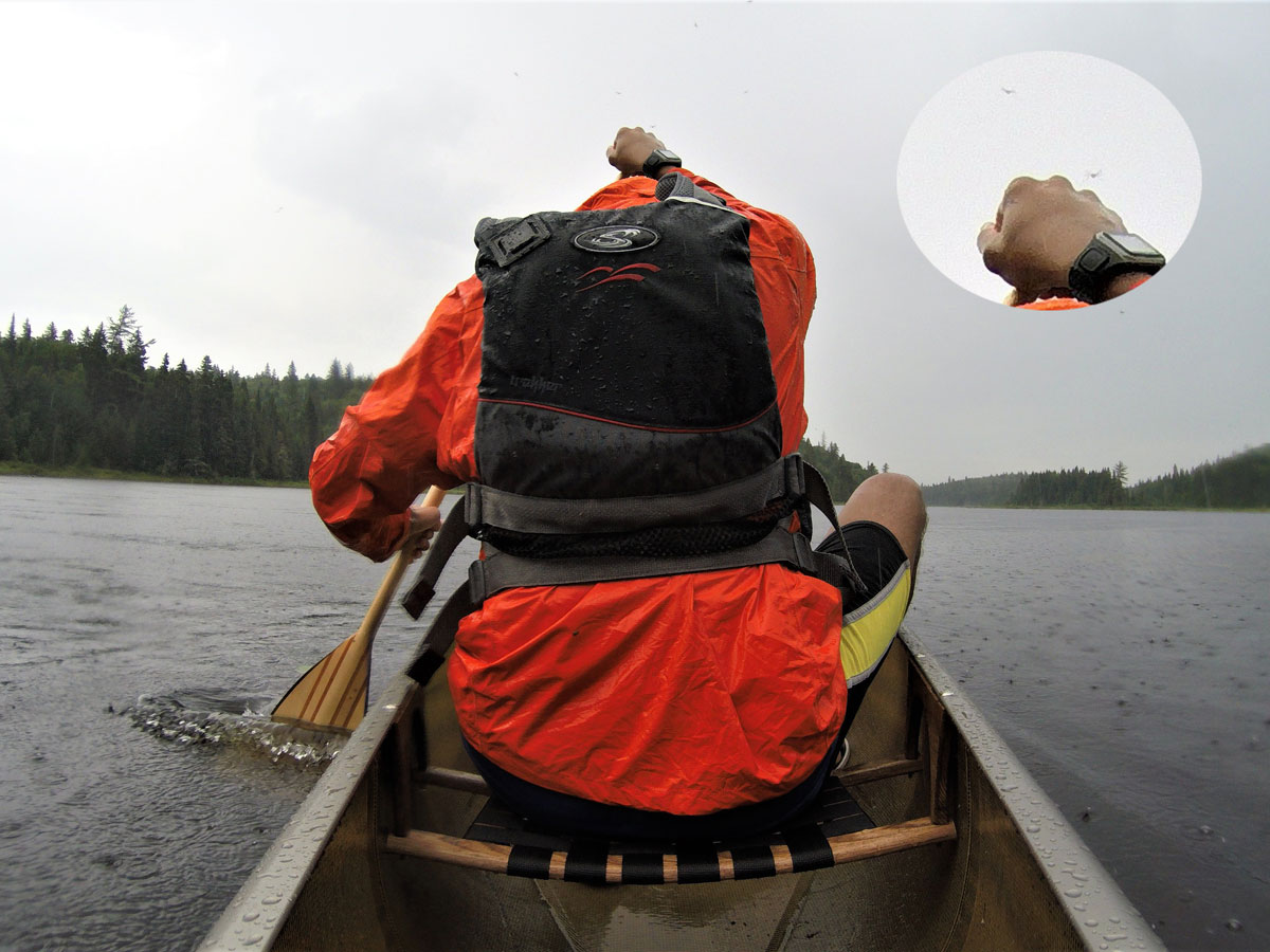 Lluvia y mosquitos nos siguieron durante todo el viaje en La Mauricie