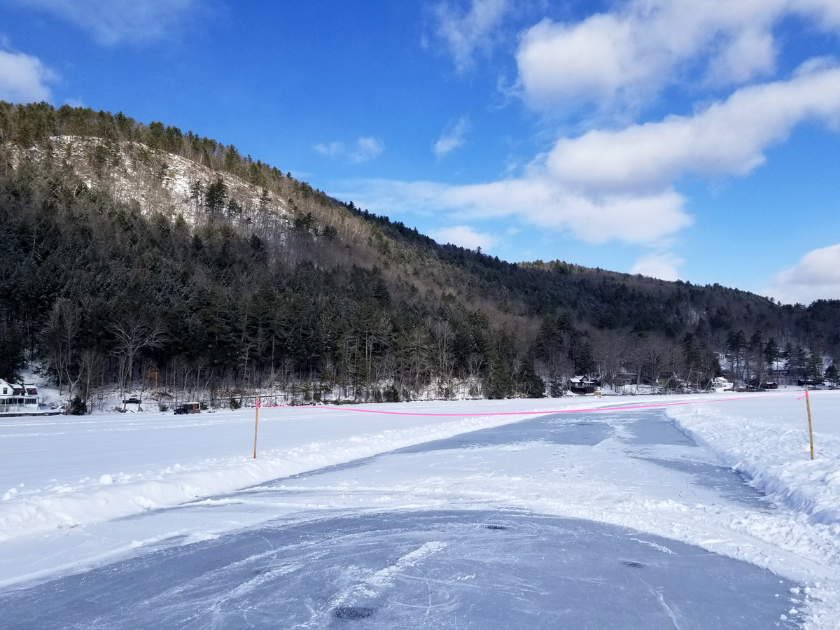 La pista de hielo Lake Morey - sector cerrado