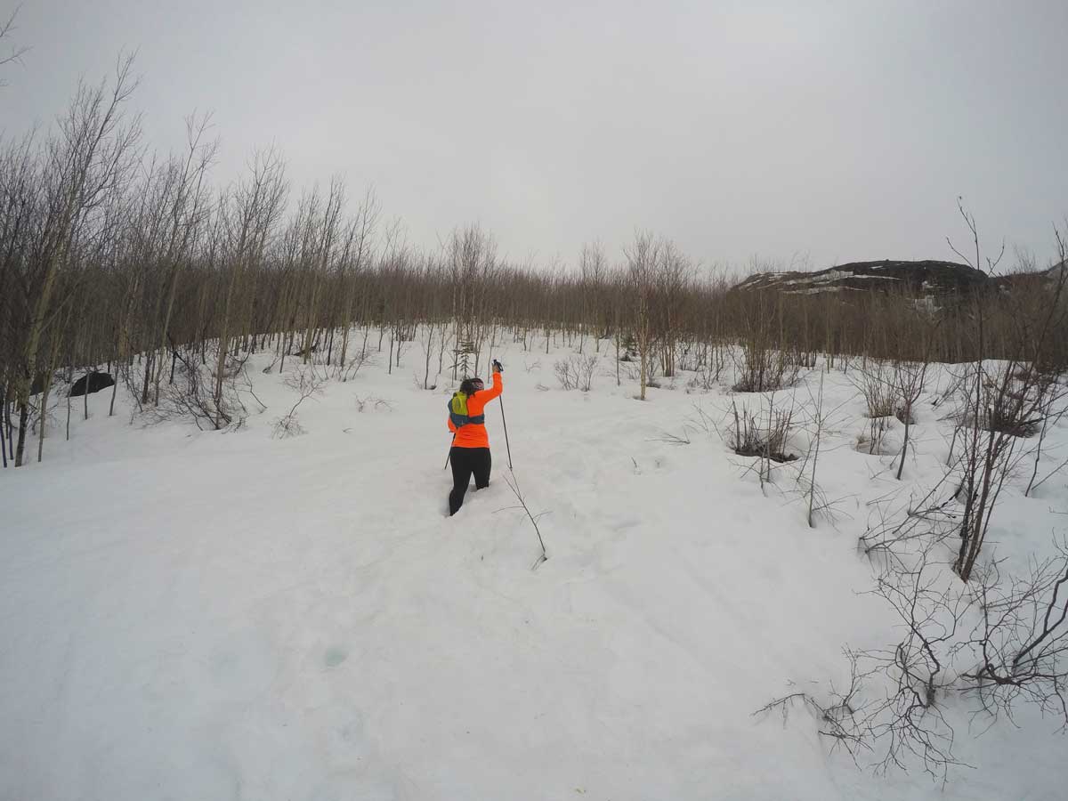 Postholing - Mont du Lac des Cygnes