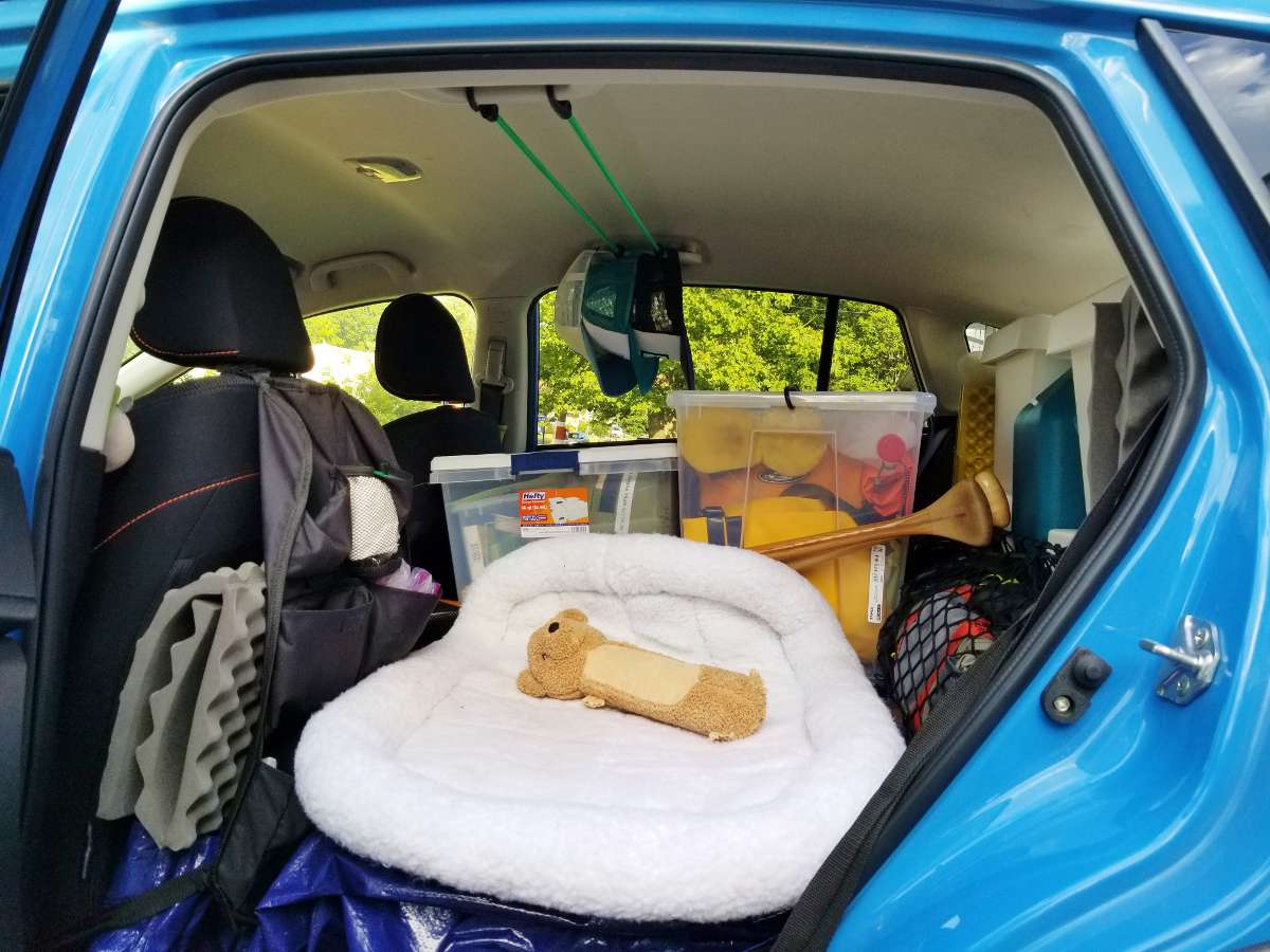 Cama de perro en el auto